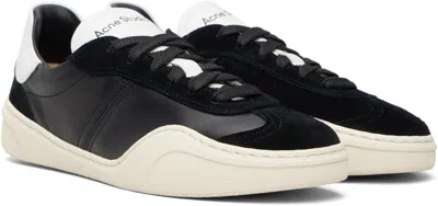 Acne Studios Black Leather Sneakers In Black