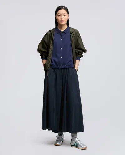 Aspesi Cardigan Avec Col En Melange Coton-soie-lin In Blue