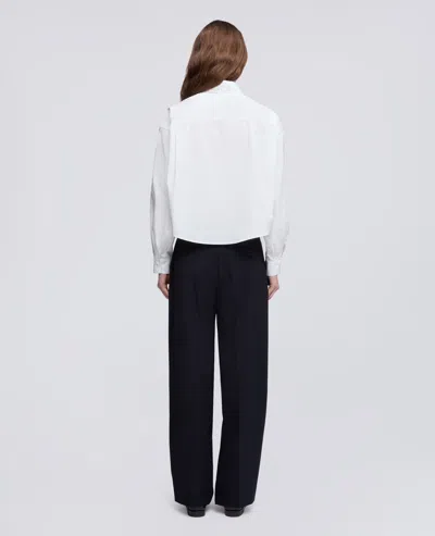 Aspesi Shirt Style Top Collared Neck Long Sleeves In White
