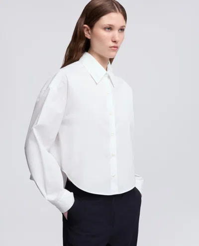 Aspesi Shirt Style Top Collared Neck Long Sleeves In White