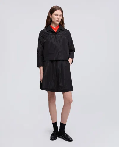 Aspesi Jupe Plissee En Polyester Technique In Black
