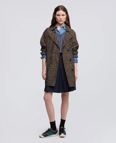 Aspesi Polyester Imprime Impermeable In Brown