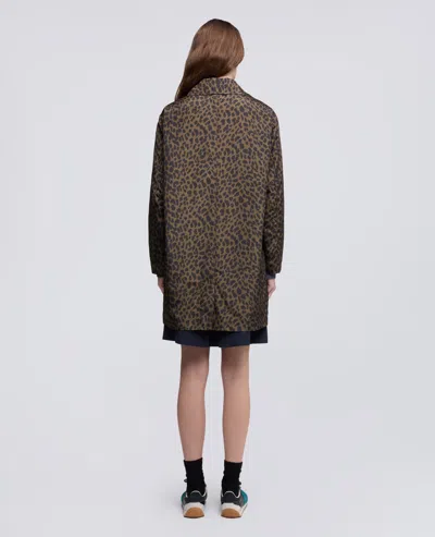 Aspesi Polyester Imprime Impermeable In Brown