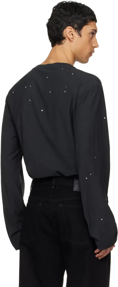 Acne Studios Black Logo T-shirt In Multi