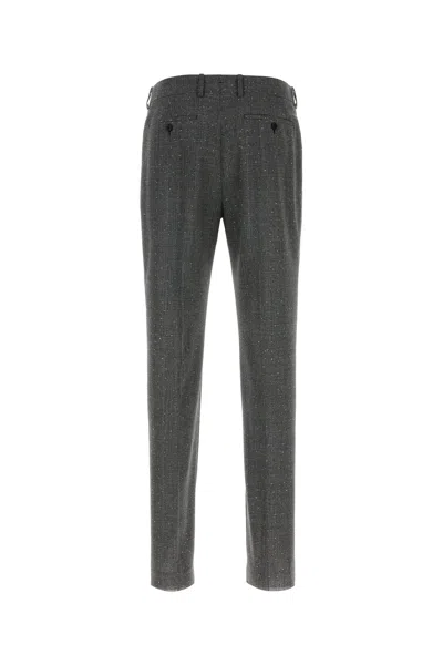 Alexander Mcqueen Grey Flat Front Pants In Gray
