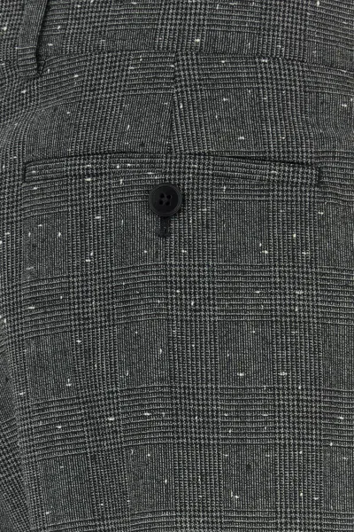 Alexander Mcqueen Grey Flat Front Pants In Gray