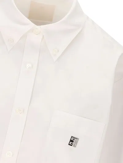 Givenchy Cropped Mini Shirt In White