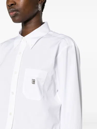 Givenchy Cropped Mini Shirt In White
