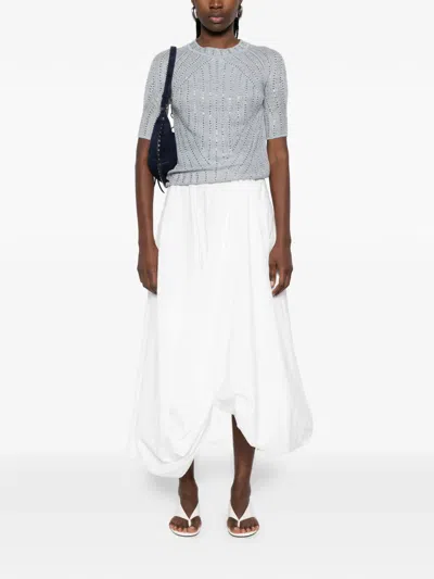 Ermanno Scervino Short Sleeve Sweater In Blue
