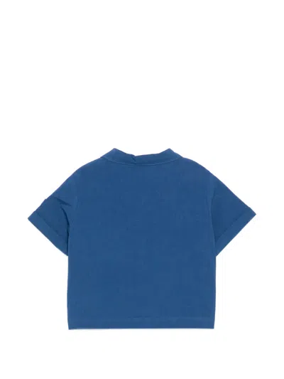 Versace Buttoned Pocket Top In Blue