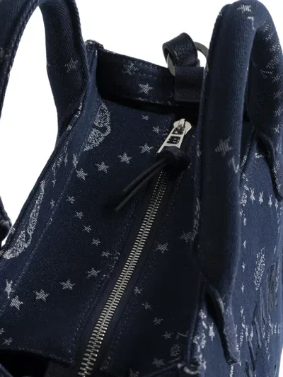 Zadig & Voltaire Angel Mini Zv Monogram Denim Tote In Blue