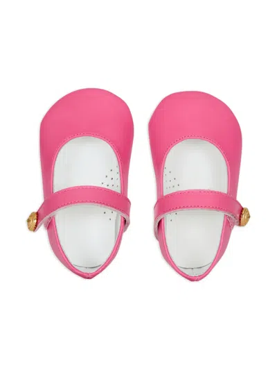 Balmain Button Ballet Flats In Pink