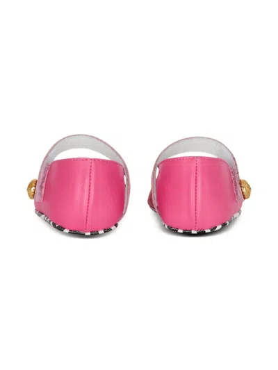 Balmain Button Ballet Flats In Pink