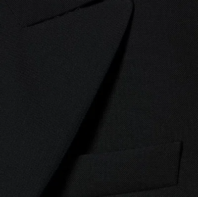 Gucci Double-breasted Gg Wool Jacket In Black
