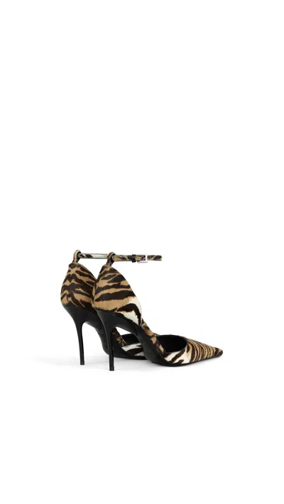 Alaïa Womens Azzedine Alaia Drop 90 Brushed-hair Leather Pumps In Animal Print