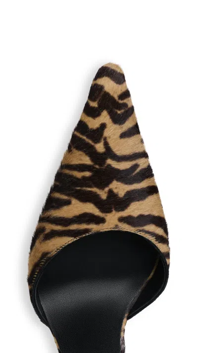 Alaïa Womens Azzedine Alaia Drop 90 Brushed-hair Leather Pumps In Animal Print