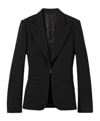 Gucci Technical Stretch Wool Jacket In Black