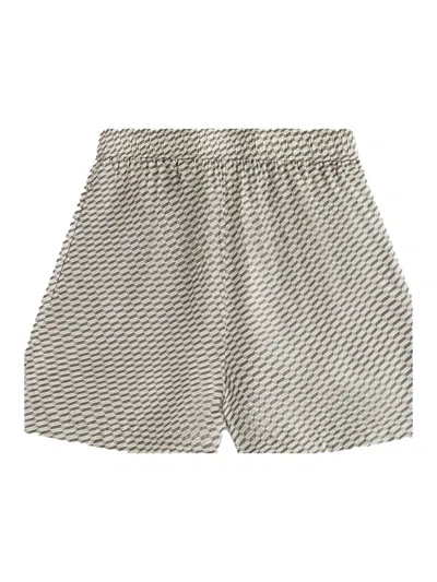 Kith Rayne Monogram-pattern Shorts In Neutral