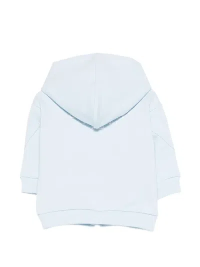 Givenchy Zip Hooded Top In Blue