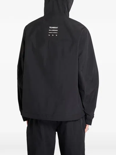 Represent Taped Hooded Jacket In Black