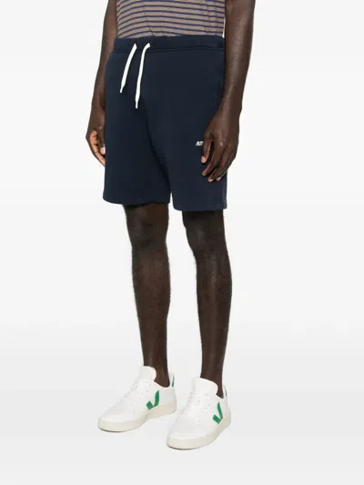 Autry Logo Drawstring Shorts In Black