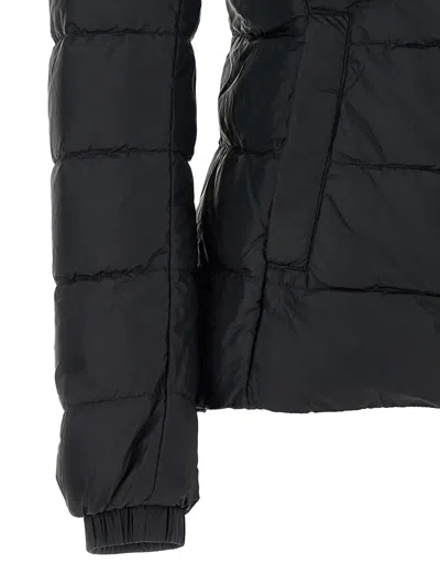Canada Goose Quilted Padded Down Coat With Adjustable Collar In Black