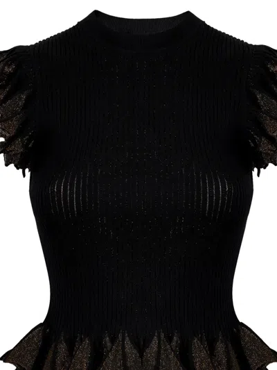 Ulla Johnson Leila Ruffled Top In Black