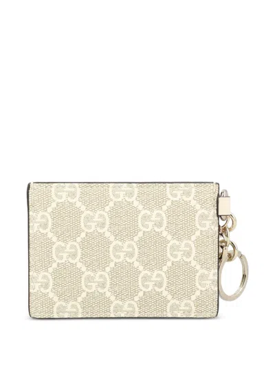 Gucci Patterned Keychain In White