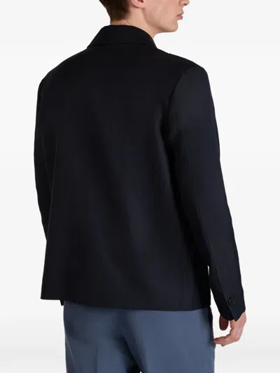 Incotex Button-up Jacket In Blue