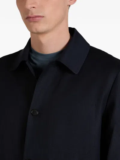 Incotex Button-up Jacket In Blue