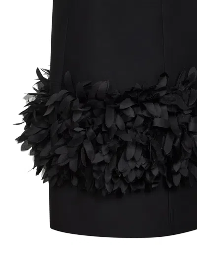 Totême Womens Black Petal High-waist Wool And Silk Midi Skirt In Black