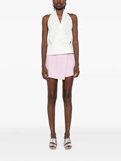 纽扣裹身式短裤