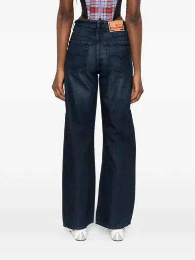 Diesel Button Jeans In Blue