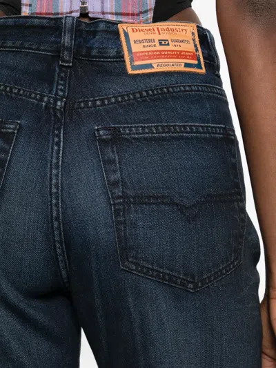Diesel Button Jeans In Blue
