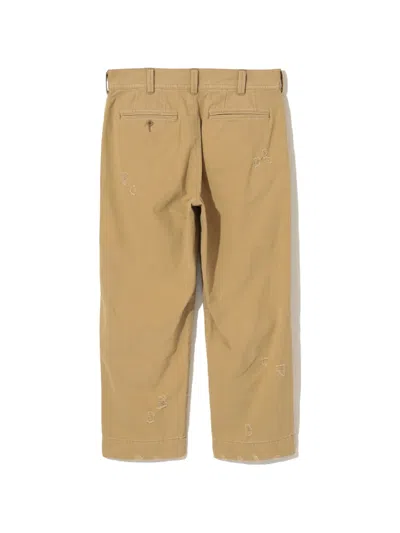 Undercover Patchwork Distressed Trousers In Neutral