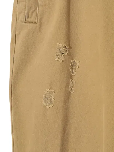 Undercover Patchwork Distressed Trousers In Neutral