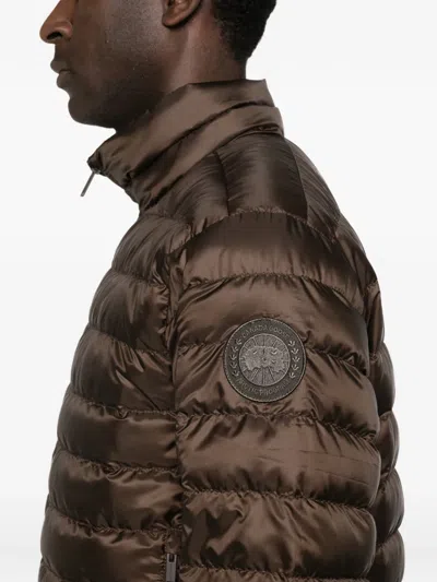 Canada Goose Nylon Down Jacket In Brown