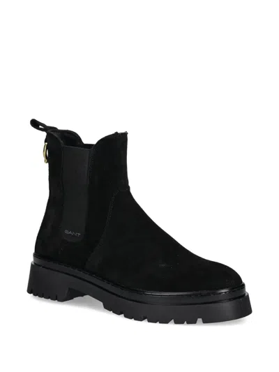 Gant Aligrey Pull Tab Lug-sole Boots In Black
