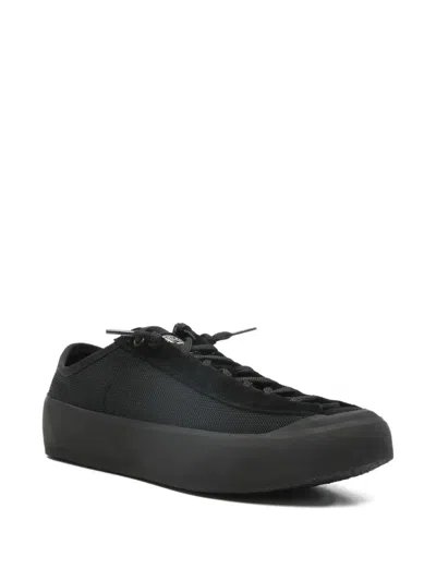 Stone Island Low-top Trainer With Compass Patch In Black