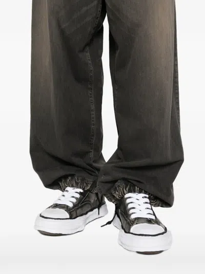 Miharayasuhiro Drawstring Light Wide Jeans In Brown