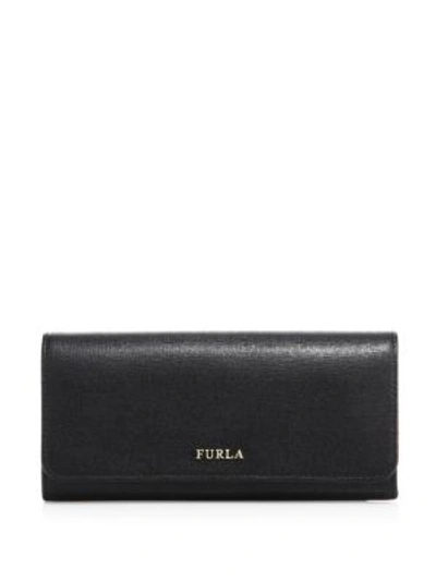 Furla Babylon Leather Crossbody Bag In Onyx