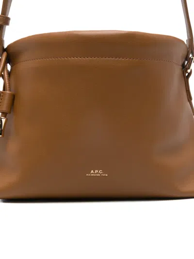 A.p.c. A. P.c. Ninon Drawstring-fastening Shoulder Bag In Orange