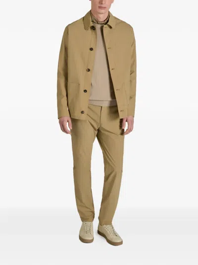 Incotex Teknotela Buttoned Jacket In Neutral