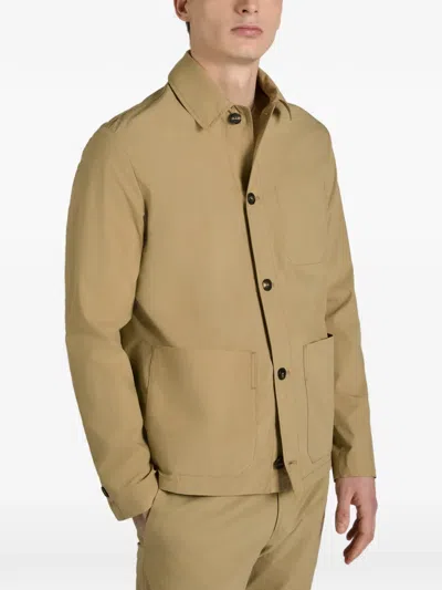 Incotex Teknotela Buttoned Jacket In Neutral
