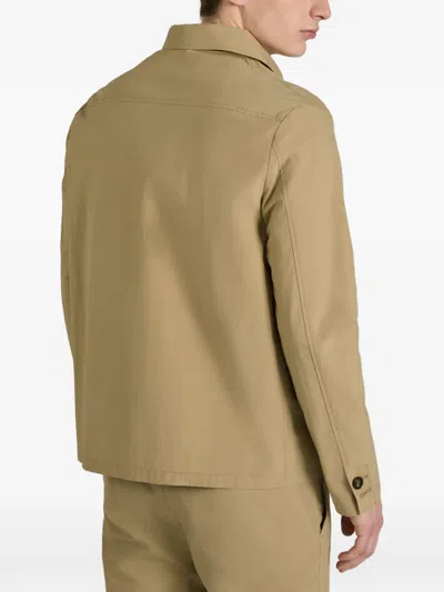 Incotex Teknotela Buttoned Jacket In Neutral