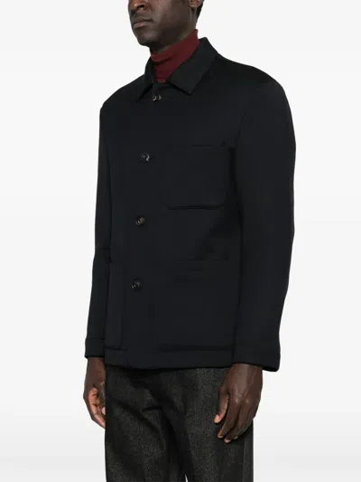 Corneliani Buttoned Pocket Jacket In Black