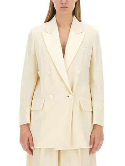 Max Mara Oversized Jacket Notched Lapels In Neutral