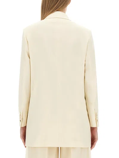 Max Mara Oversized Jacket Notched Lapels In Neutral