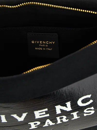 Givenchy Tape Small Clutch Bag Rectangular Wrist Strap In Black