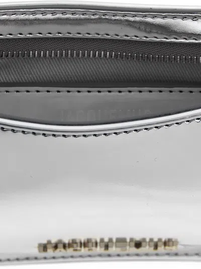 Jacquemus Le Petit Bisou Chain Rectangular Shoulder Bag In Metallic